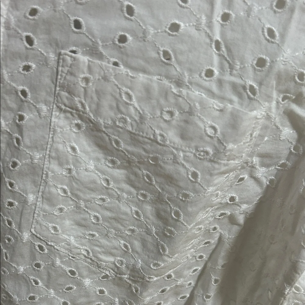 GAP White Eyelet Women's Swim Coverup Shirt XS